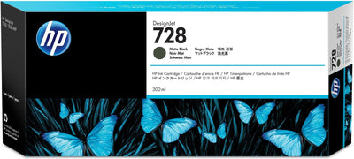 HP Cartuccia inchiostro nero opaco DesignJet 728, 300 ml [F9J68A]