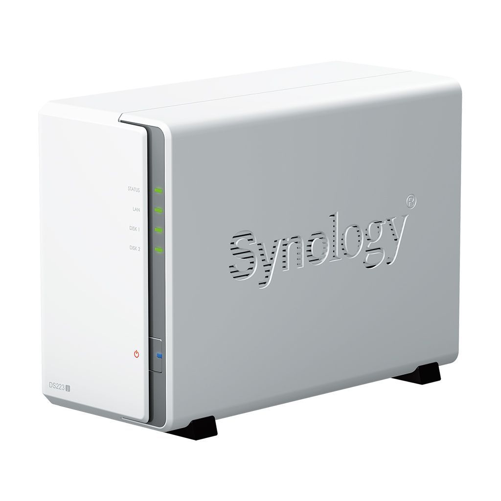 Synology DiskStation DS223J server NAS e di archiviazione Desktop Realtek RTD1619B 1 GB DDR4 0 TB DiskStation Manager Bianco [DS223J]
