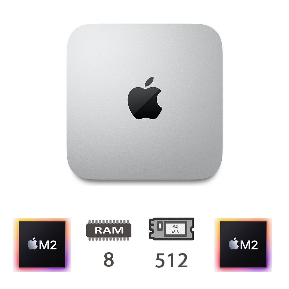 MAC MINI (2023)M2-8C/8/512M2/10C GPU/SLV/2Y [008308PCR-EU]