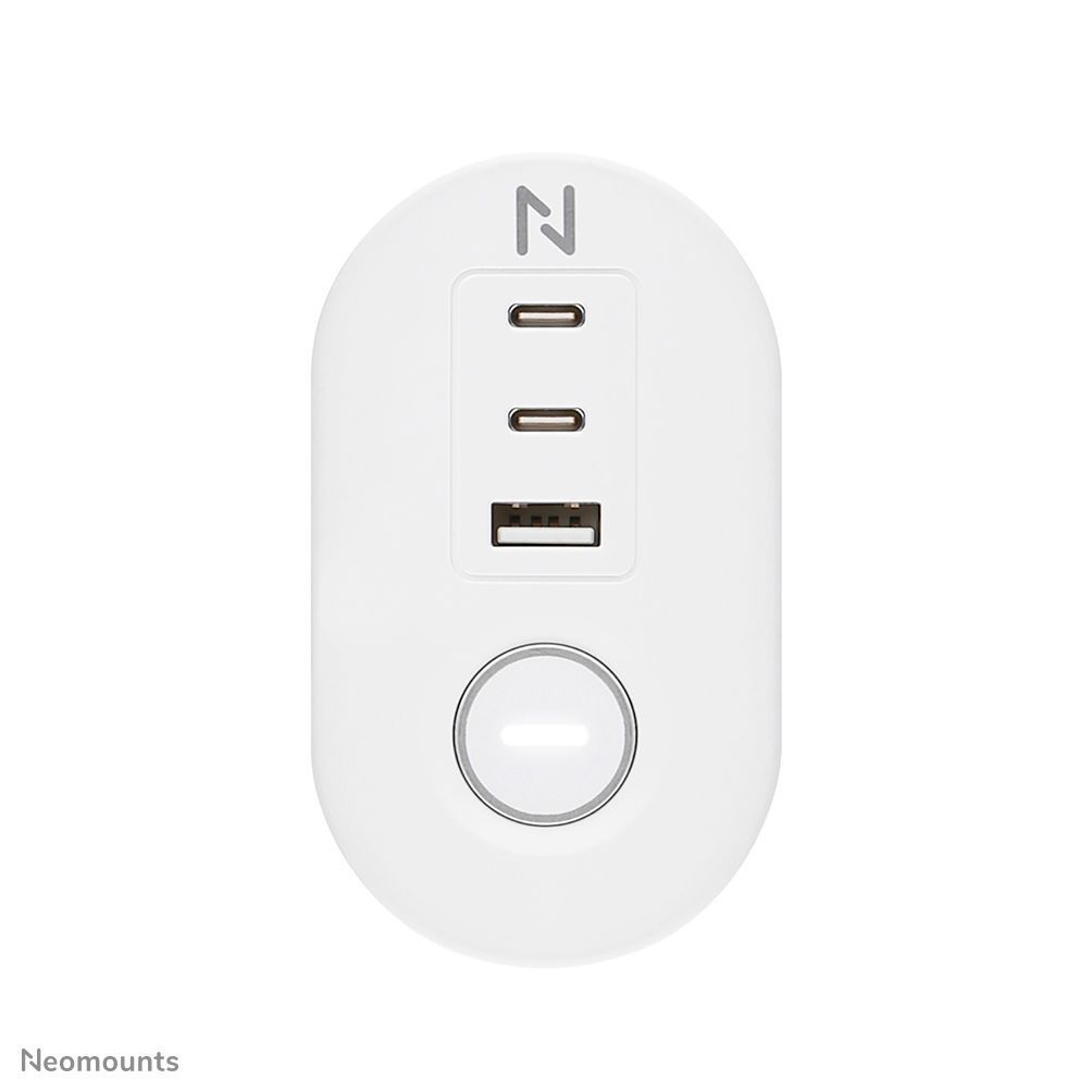Neomounts DS22-840WH6 Multipresa da tavolo con morsetto e porte USB-C e USB-A - ricarica rapida [DS22-840WH6]