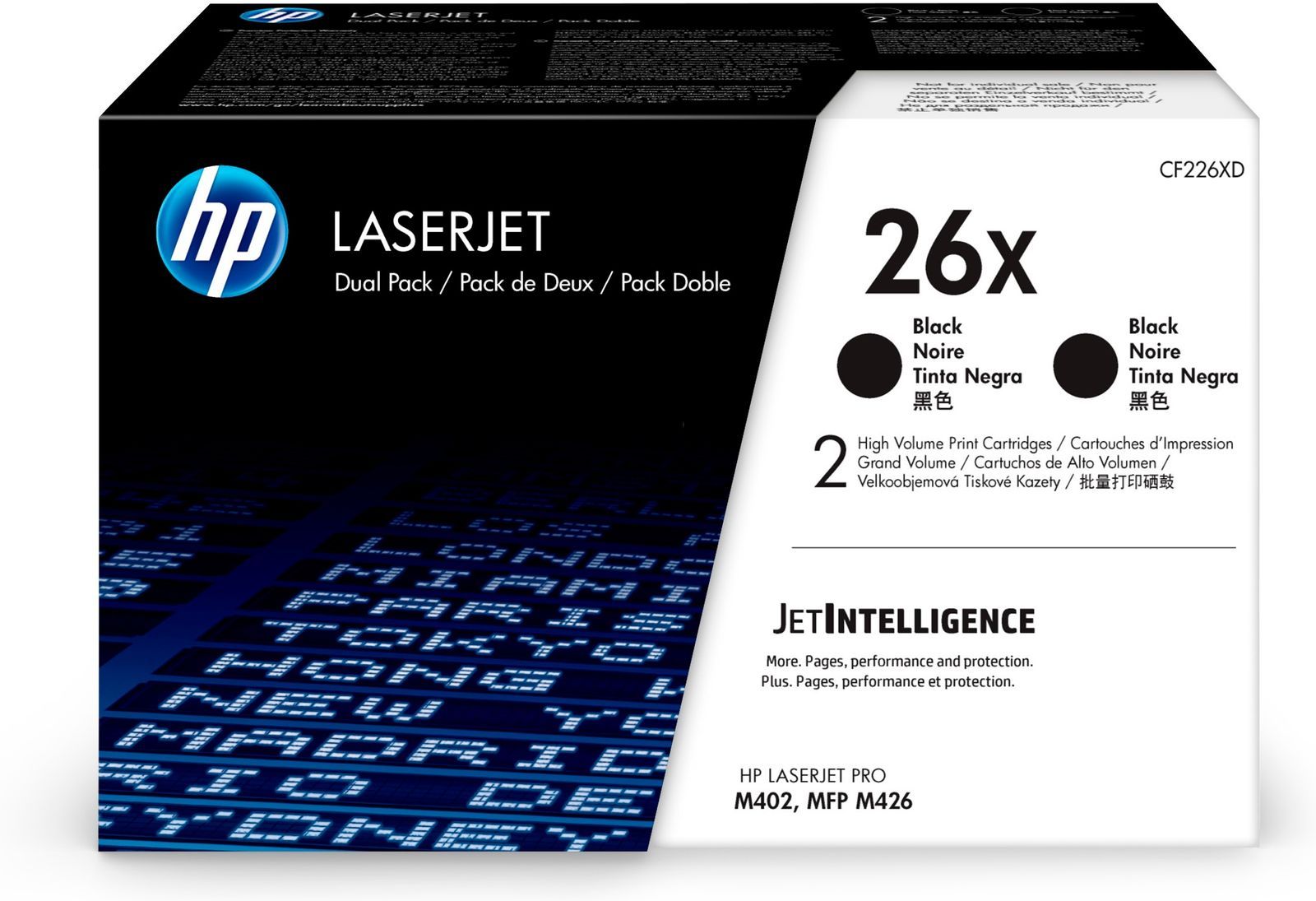 HP Confezione da 2 cartucce Toner originali nero ad alta capacità LaserJet 26X [CF226XD]