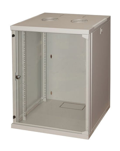 LINK Armadio Rack 19" 15 Unita' Da Muro Per Reti (A)750 X (L)540 X (P) 450 Mm Colore Grigio Porta Vetro [LK1915UG]