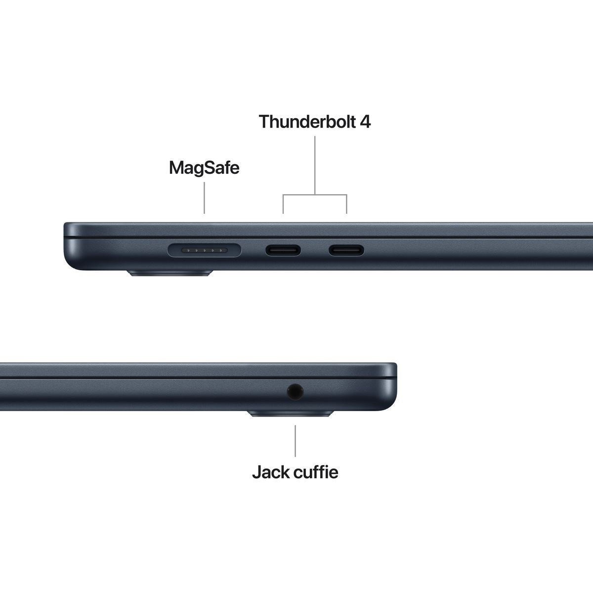 Apple MacBook Air 15'' M4 chip 10-core CPU 10-core GPU, 16GB, 512GB SSD - Mezzanotte [MW1M3T/A]