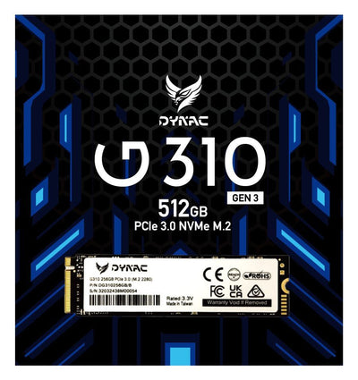 DYNAC G310 512 GB M.2 PCI Express 3.0 NVMe 3D TLC NAND [G310512GB/R]