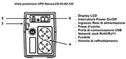 Elsist NemoLCD 80 gruppo di continuità (UPS) A linea interattiva 0,8 kVA 360 W 2 presa(e) AC [EL-NEMOLCD80]