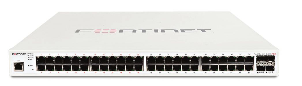 Fortinet FortiSwitch 248E-POE Gestito L2 Gigabit Ethernet (10/100/1000) Supporto Power over Ethernet (PoE) 1U Bianco [FS-248E-POE]