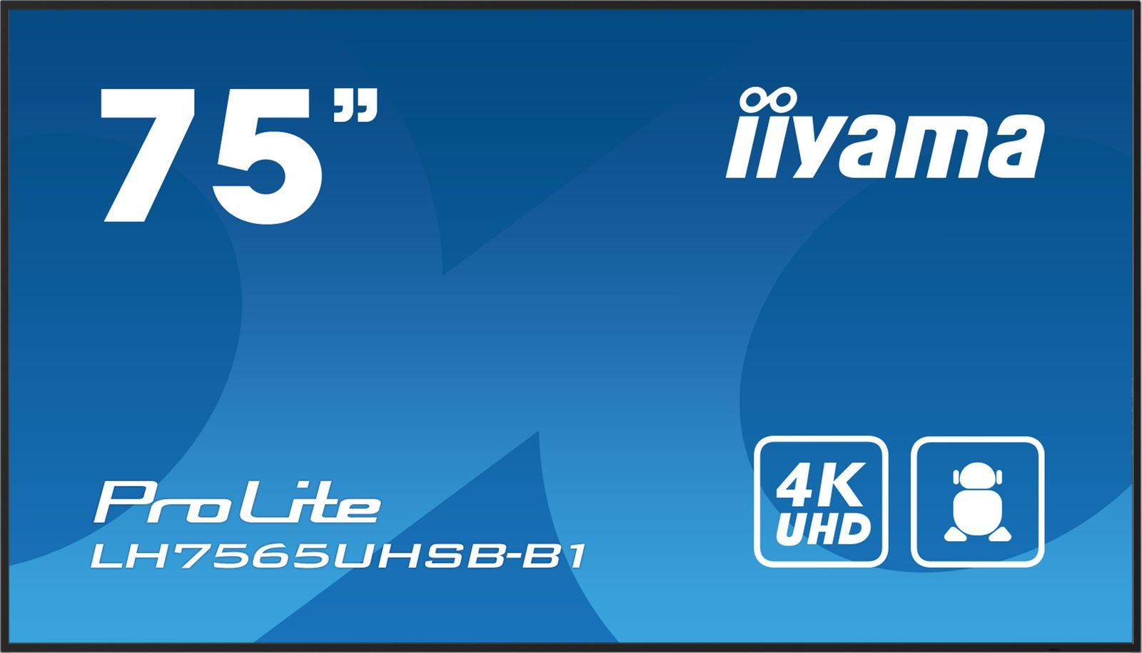 iiyama LH7565UHSB-B1 visualizzatore di messaggi Design chiosco 189,2 cm (74.5") LED Wi-Fi 800 cd/m 4K Ultra HD Nero Processore integrato Android 11 24/7 [LH7565UHSB-B1]