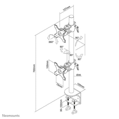 Neomounts FPMA-D700DV Braccio per monitor 10-27" [FPMA-D700DV]