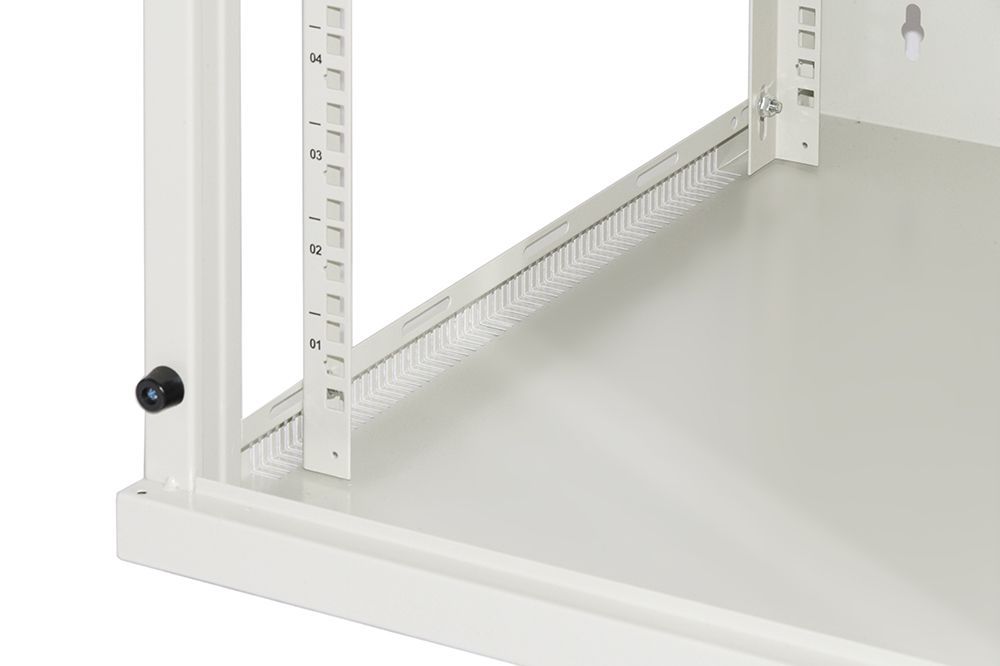 LINK Armadio Rack 19" 12 Unita' Da Muro (A)620X (L)540 X Profondita' 600 Mm. Colore Grigio Chiaro Porta Vetro [LK1912U66G]
