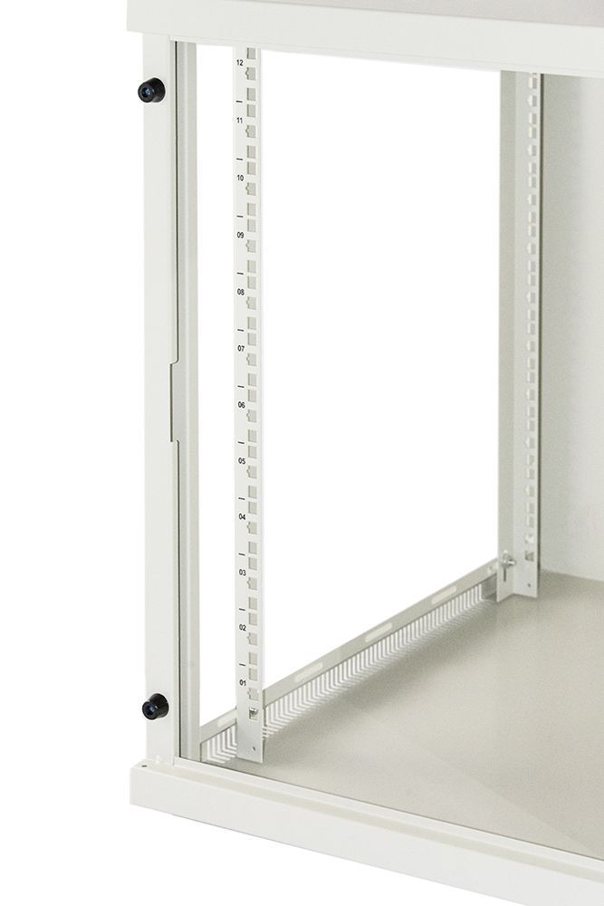 LINK Armadio Rack 19" 12 Unita' Da Muro (A)620X (L)540 X Profondita' 600 Mm. Colore Grigio Chiaro Porta Vetro [LK1912U66G]