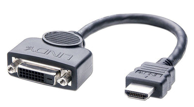 Lindy DVI-D FM/HDMI M Adapter Cable, 0.2m 0,2 m Nero [LINDY41227]