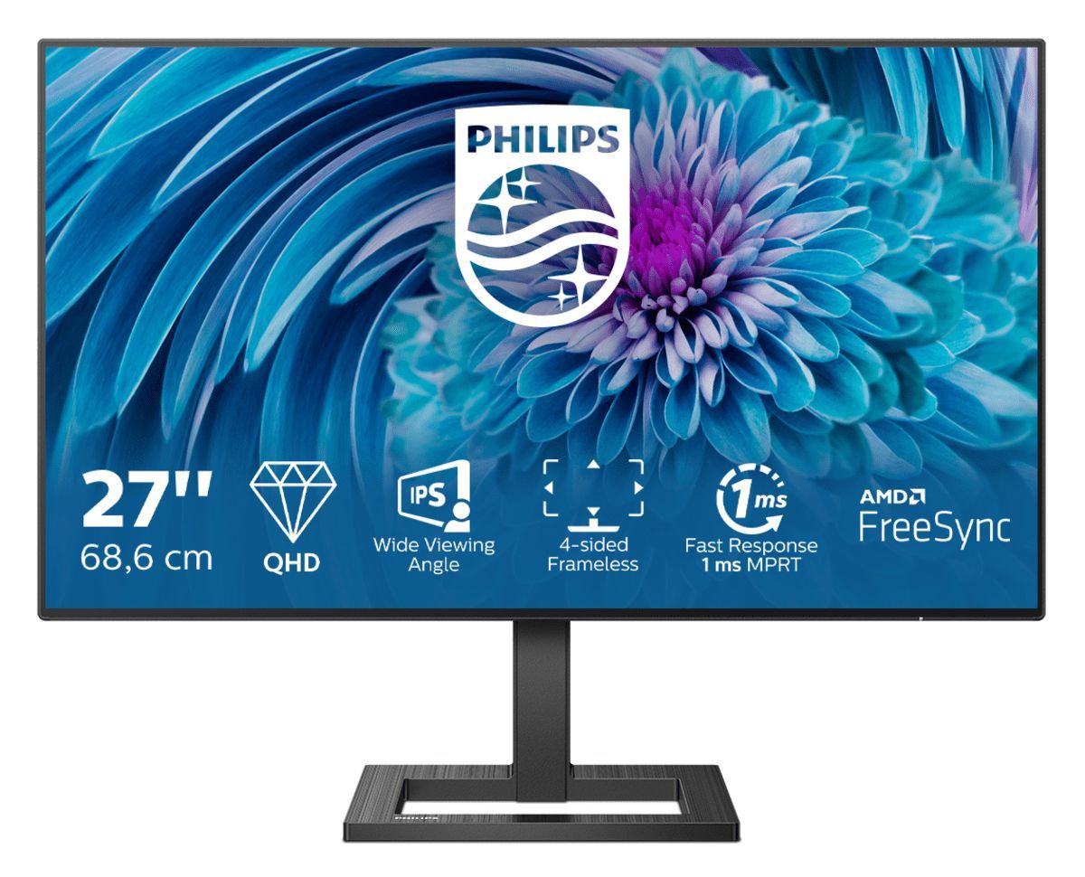 Philips E Line 275E2FAE/00 Monitor PC 68,6 cm (27") 2560 x 1440 Pixel Quad HD LED Nero [275E2FAE/00]
