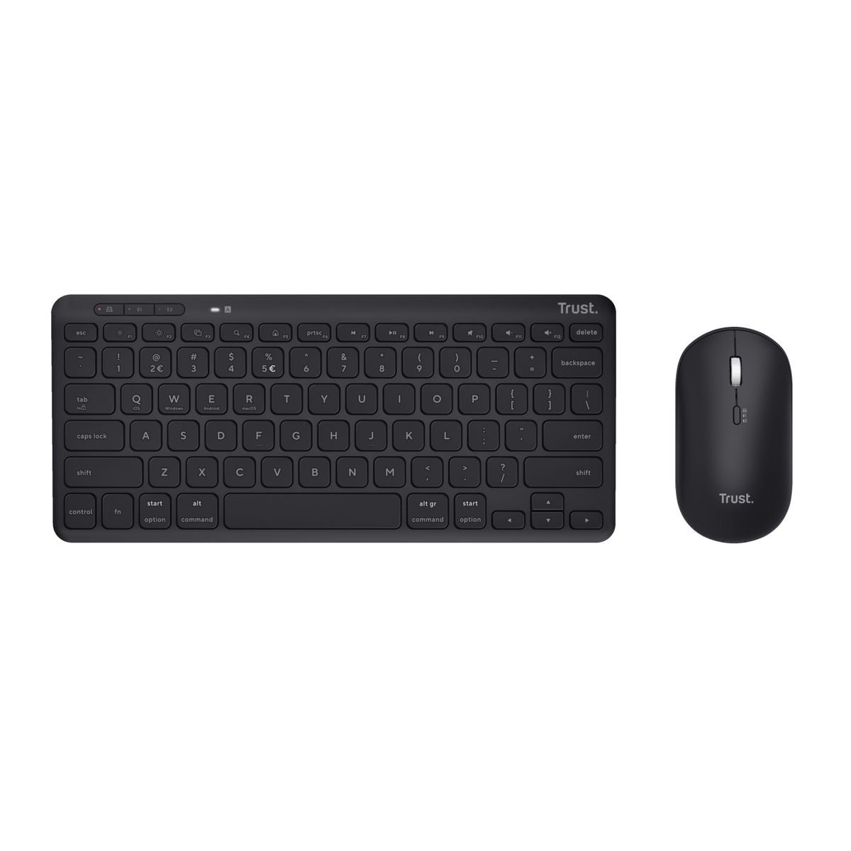 Trust Lyra tastiera Mouse incluso Ufficio RF senza fili + Bluetooth QWERTY Italiano Nero [24844]