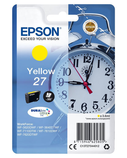 Epson Alarm clock Cartuccia Sveglia Giallo Inchiostri DURABrite Ultra 27 [C13T27044012]
