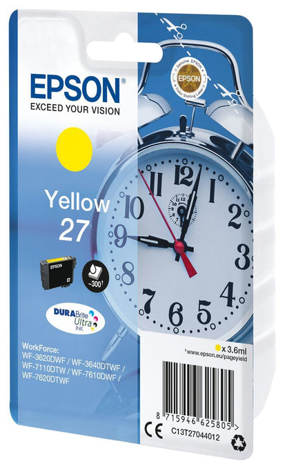 Epson Alarm clock Cartuccia Sveglia Giallo Inchiostri DURABrite Ultra 27 [C13T27044012]