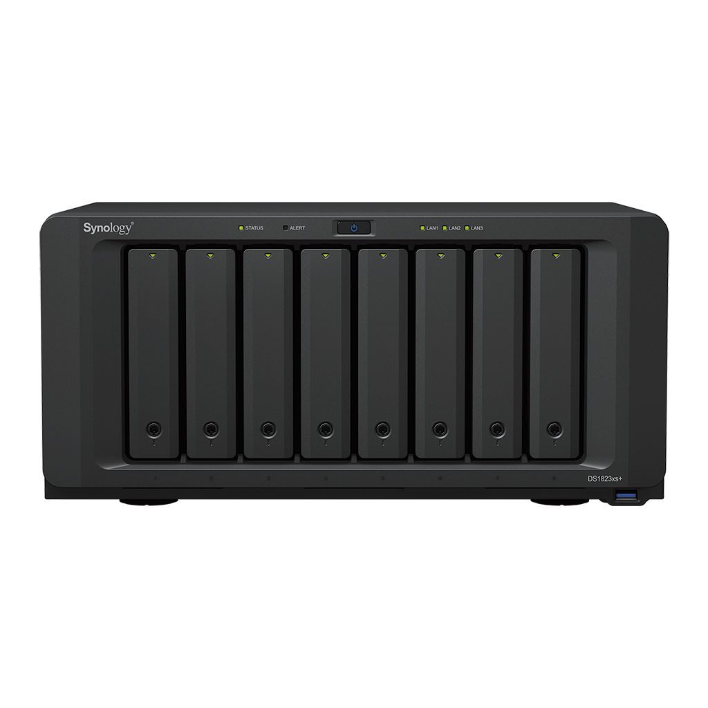 Synology DiskStation DS1823XS+ server NAS e di archiviazione Tower Ryzen Embedded V1780B 8 GB DDR4 0 TB DiskStation Manager Nero [DS1823XS+]