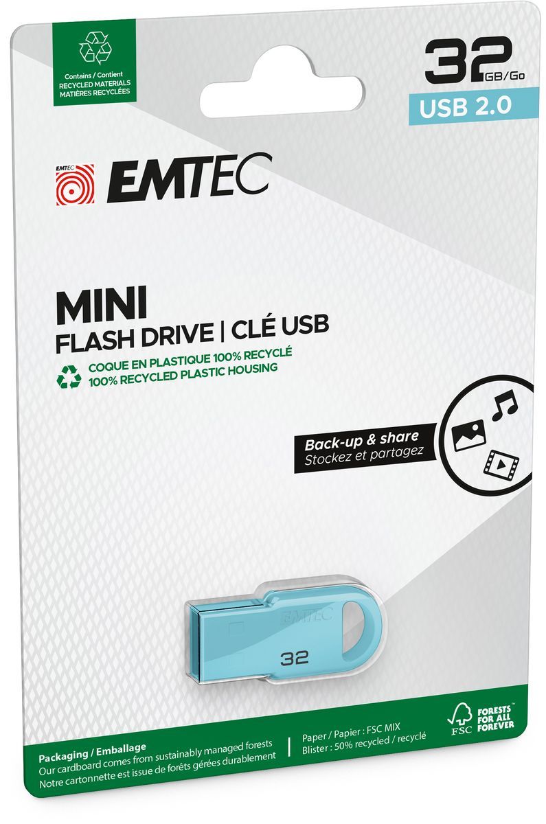 Emtec D250 Mini unità flash USB 32 GB USB tipo A 2.0 Nero [ECMMD32GD252]