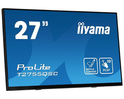 iiyama ProLite T2755QSC-B1 Monitor PC 68,6 cm (27") 2560 x 1440 Pixel Full HD LCD Touch screen Nero [T2755QSC-B1]