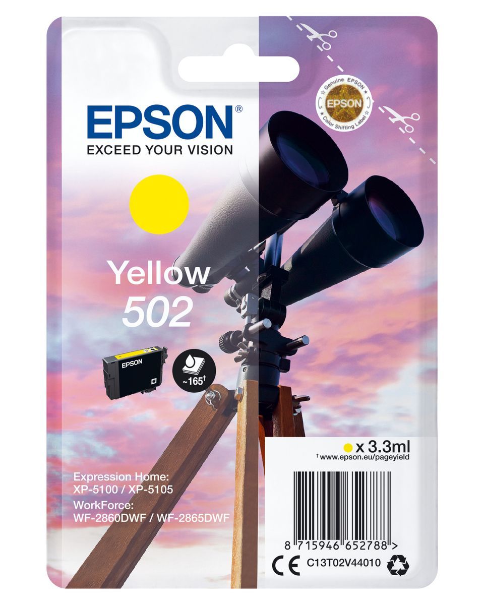 Epson Singlepack Yellow 502 Ink [C13T02V44010]