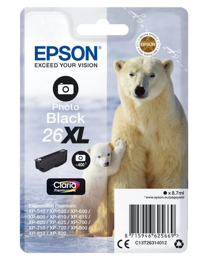 Epson Polar bear Cartuccia Nero-foto XL [C13T26314012]