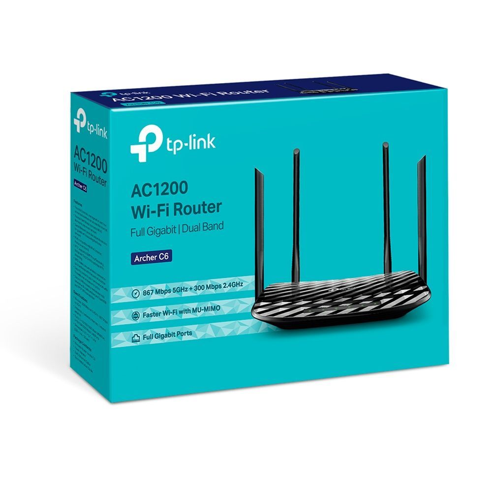 TP-Link Archer C6 router wireless Fast Ethernet Dual-band (2.4 GHz/5 GHz) Bianco [ARCHERC6]