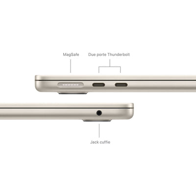 Apple MacBook Air 13'' M3 chip con core 8 CPU e core 10 GPU, 16GB, 512GB SSD Galassia [MXCU3T/A] - ITPartners