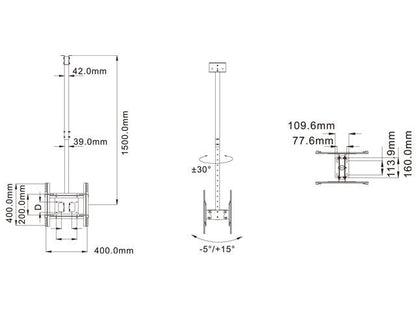 ITB MB5477 TV mount 116,8 cm (46") Nero [MB5477]