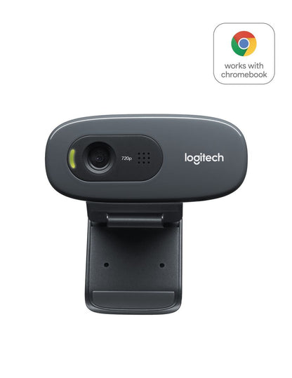 Logitech C270 Webcam HD, HD 720p/30fps, Videochiamate HD Widescreen, Correzione Automatica Luminosità, Microfono Riduzione del Rumore, Skype, FaceTime, Hangouts, WebEx,PC/Mac/Tablet/Chromebook [960-001063]