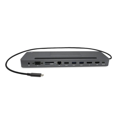 i-tec Metal SB-C Ergonomic 4K 3x Display Docking Station with Power Delivery 85 W + Universal Charger 100 W [C31FLATPRO100]