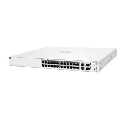 HPE Aruba Networking Aruba Instant On 1960 24G 20p Class4 4p Class6 PoE 2XGT 2SFP+ 370W Gestito L2+ Gigabit Ethernet (10/100/1000) Supporto Power over Ethernet (PoE) 1U Bianco [JL807A#ABB]