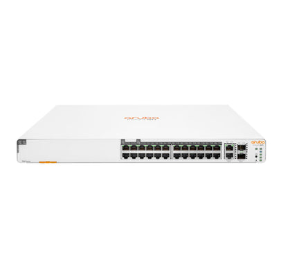 HPE Aruba Networking Aruba Instant On 1960 24G 20p Class4 4p Class6 PoE 2XGT 2SFP+ 370W Gestito L2+ Gigabit Ethernet (10/100/1000) Supporto Power over Ethernet (PoE) 1U Bianco [JL807A#ABB]