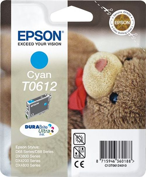 Epson Teddybear Cartuccia Ciano [C13T06124010]
