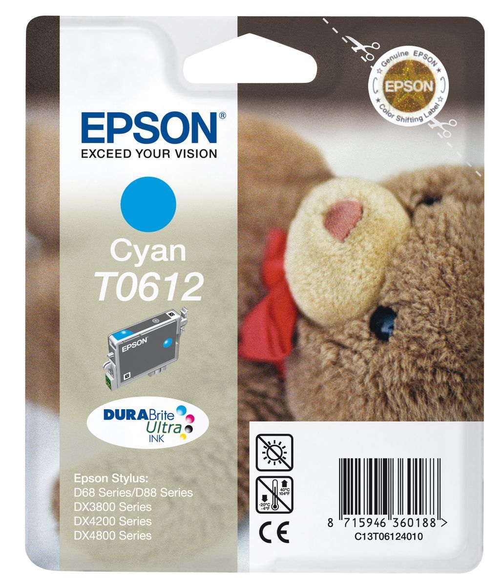 Epson Teddybear Cartuccia Ciano [C13T06124010]