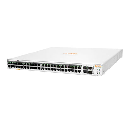 HPE Aruba Networking Aruba Instant On 1960 48G 40p Class4 8p Class6 PoE 2XGT 2SFP+ 600W Gestito L2+ Gigabit Ethernet (10/100/1000) Supporto Power over Ethernet (PoE) 1U Bianco [JL809A#ABB]