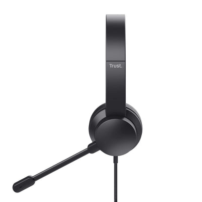 Trust HS-201 Auricolare Cablato A Padiglione Ufficio USB tipo A Nero [25373]