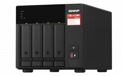 QNAP TS-473A NAS Tower Ryzen Embedded V1500B 8 GB DDR4 0 TB QNAP Turbo System Nero [TS-473A-8G]