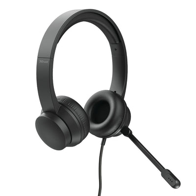 Trust HS-200 Auricolare Cablato A Padiglione Ufficio USB tipo A Nero [24186]
