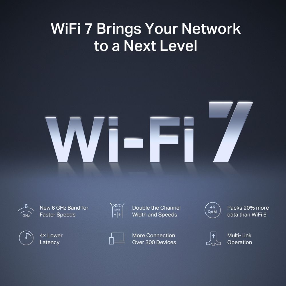 Mercusys MR47BE router wireless 2.5 Gigabit Ethernet Tri-band (2,4 GHz/5 GHz/6 GHz) Nero [MR47BE]