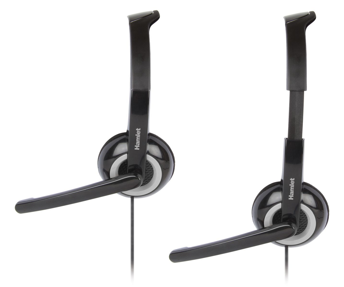 Hamlet Smart Auricolare Cablato A Padiglione Ufficio Nero, Argento [HHEADMJJ]