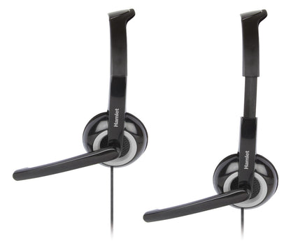 Hamlet Smart Auricolare Cablato A Padiglione Ufficio Nero, Argento [HHEADMJJ]