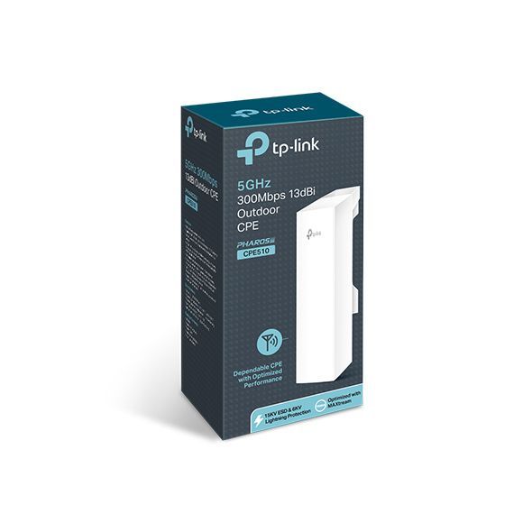 TP-LINK CPE510 punto accesso WLAN 300 Mbit/s Supporto Power over Ethernet (PoE) Bianco [CPE510]