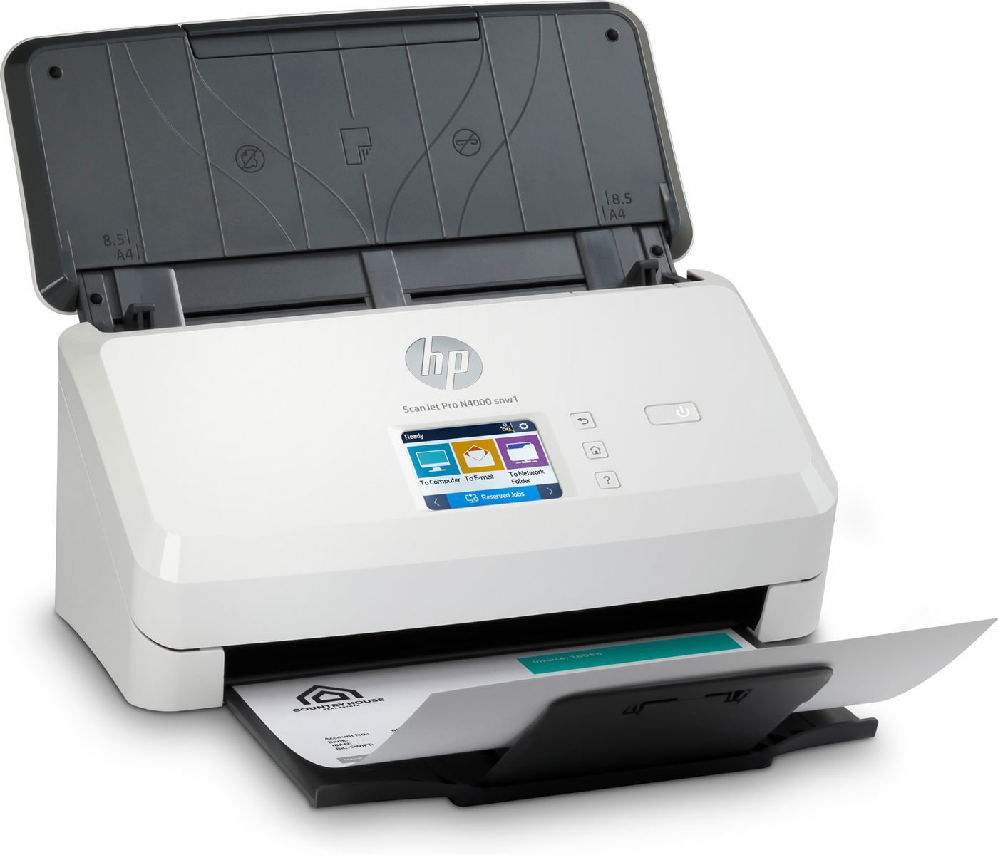 HP Scanjet Pro N4000 snw1 Sheet-feed Scanner Scanner a foglio 600 x 600 DPI A4 Nero, Bianco [6FW08A#B19]