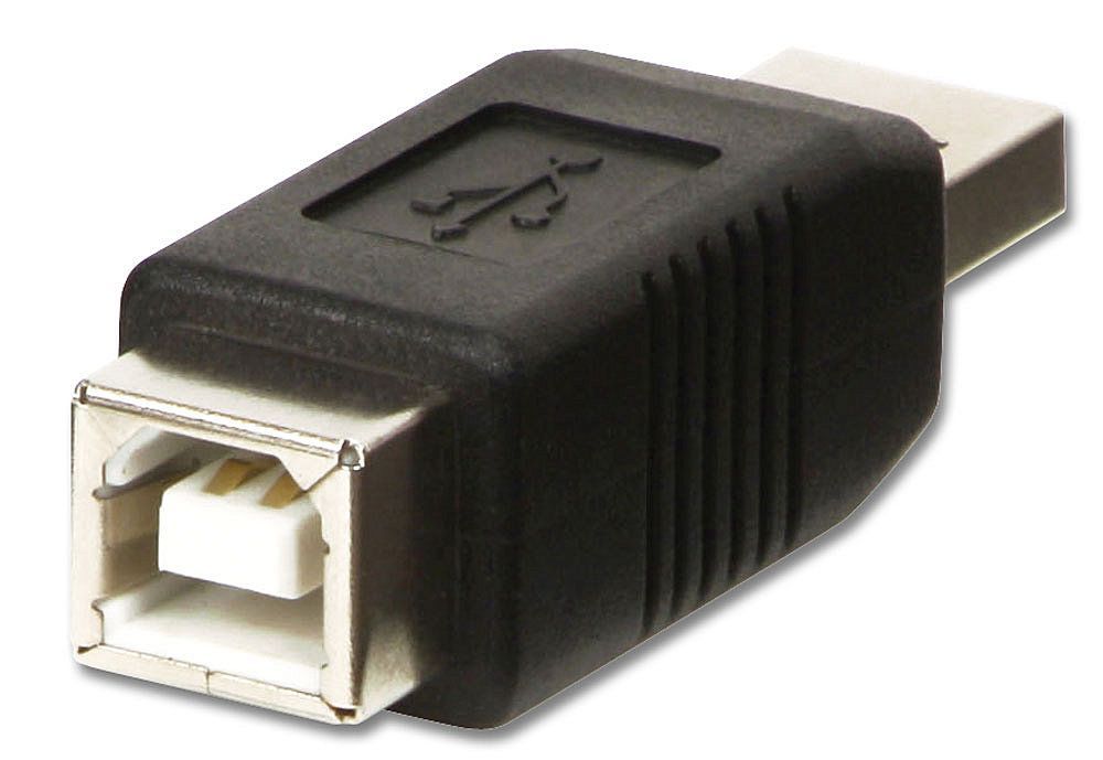Lindy 71231 adattatore per inversione del genere dei cavi USB A USB B Nero [LINDY71231]