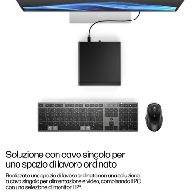 Hp EliteDesk 8 Mini G1i Desktop PC - Intel Core Ultra 7 265T - 16GB RAM - 512GB SSD - Windows 11 Pro - #ABZ - QWERTY IT - [ITALIAN] [998Q8ET#ABZ]