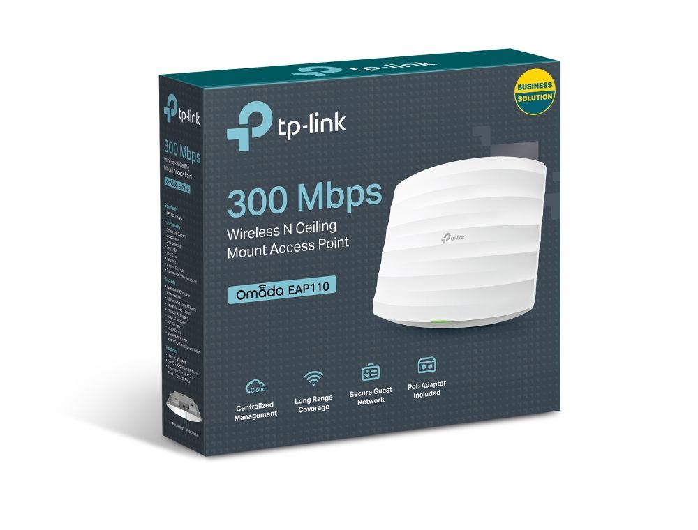 TP-LINK EAP110 punto accesso WLAN 300 Mbit/s Supporto Power over Ethernet (PoE) Bianco [EAP110]