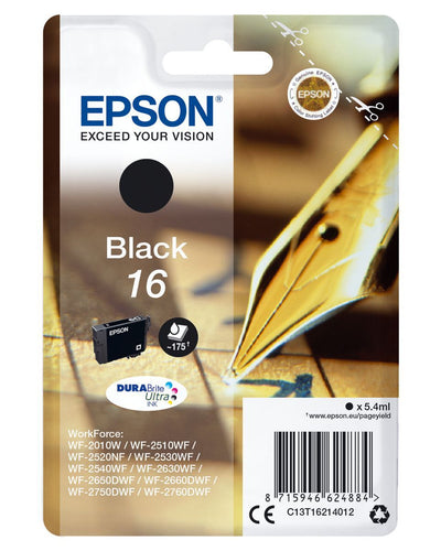 Epson Pen and crossword Singlepack Black 16 DURABrite Ultra Ink [C13T16214012]