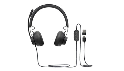Logitech 981-000875 cuffia e auricolare Cablato A Padiglione Musica e Chiamate USB tipo-C Grafite [981-000875]