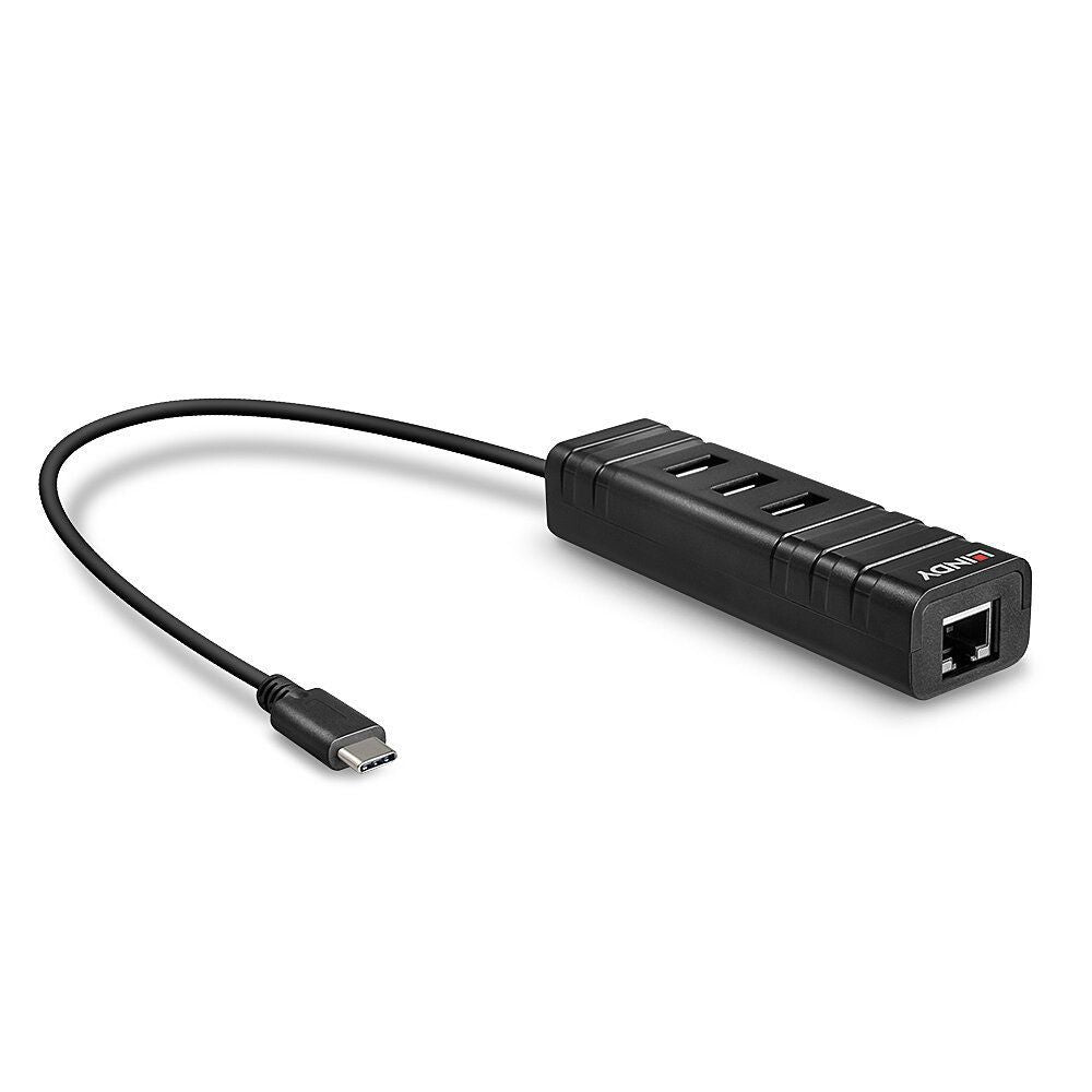 Lindy 43249 hub di interfaccia USB 3.2 Gen 1 (3.1 Gen 1) Type-C 5000 Mbit/s Nero [LINDY43249]