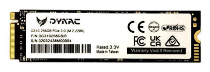 DYNAC G310 256 GB M.2 PCI Express 3.0 NVMe 3D TLC NAND [G310256GB/R]