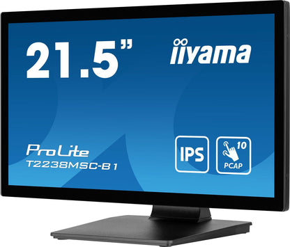 iiyama ProLite T2238MSC-B1 Monitor PC 54,6 cm (21.5") 1920 x 1080 Pixel Full HD LED Touch screen Nero [T2238MSC-B1]